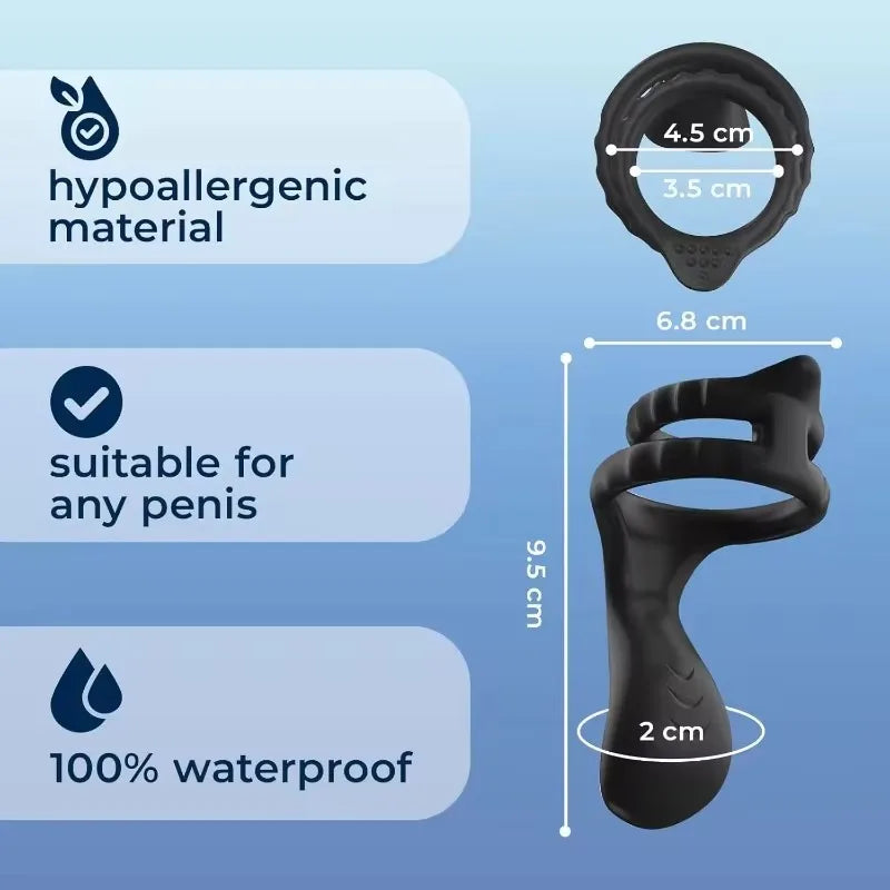 Penis Ring  Anal Vibrator Semen Lock Ring Delay Ejaculation High Elasticity Time Lasting Sex Toys for Men Couples Adult Products