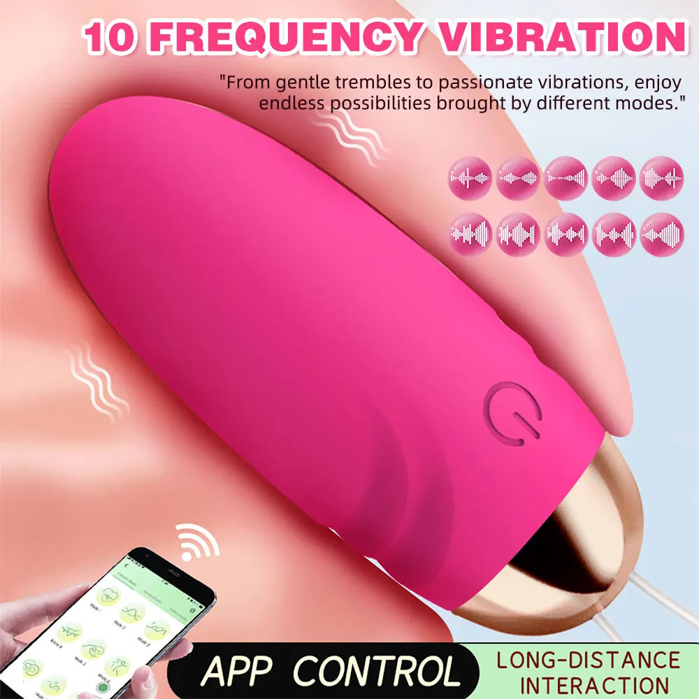 Sex Toys App Vibrator Bluetooth Dildo Vibrator Clitoris Female Wireless Remote Control Wearing Vaginal Ball Vibration Jump Egg18