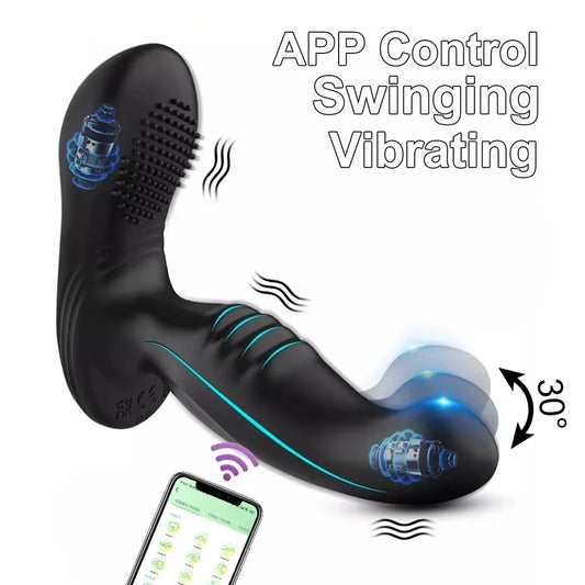 APP Control  Anal Vibrator Butt Plug Male Prostate Massager Tickling Prostate Stimulator Anal Buttplug Sex Toys For Men Couples