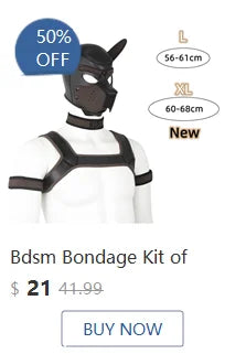 BDSM Leather Head Harness Oral Mouth Ball Restraint Hood Mouth Strap Bondage Gag Half Face Mask for Couple SM Slave Roleplay