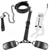 Neck-to-Wrist BDSM Bondage Restraints Kit – Couples Sex Toys with Chain Leash, Handcuffs & Collar for Slave Role Play