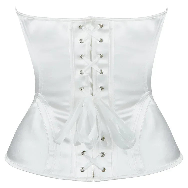 Corsets Bustiers for Women Overbust Corset With Cup Corselet Top Sexy Bridal Costume Long Torso Hourglass Waist Korsett White
