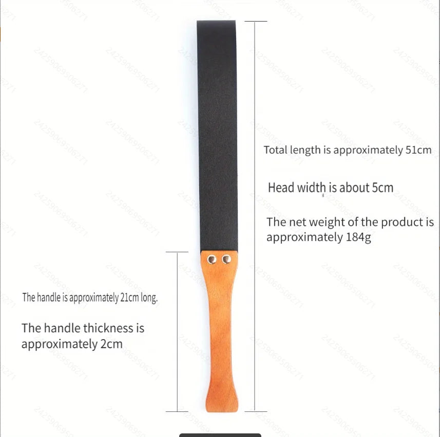 Black Flogger Leather Bdsm Whip Wooden Handle Spanking Paddle Slave Adult Sex Toys for Womans Bondage Restraints Whips Sex Shop