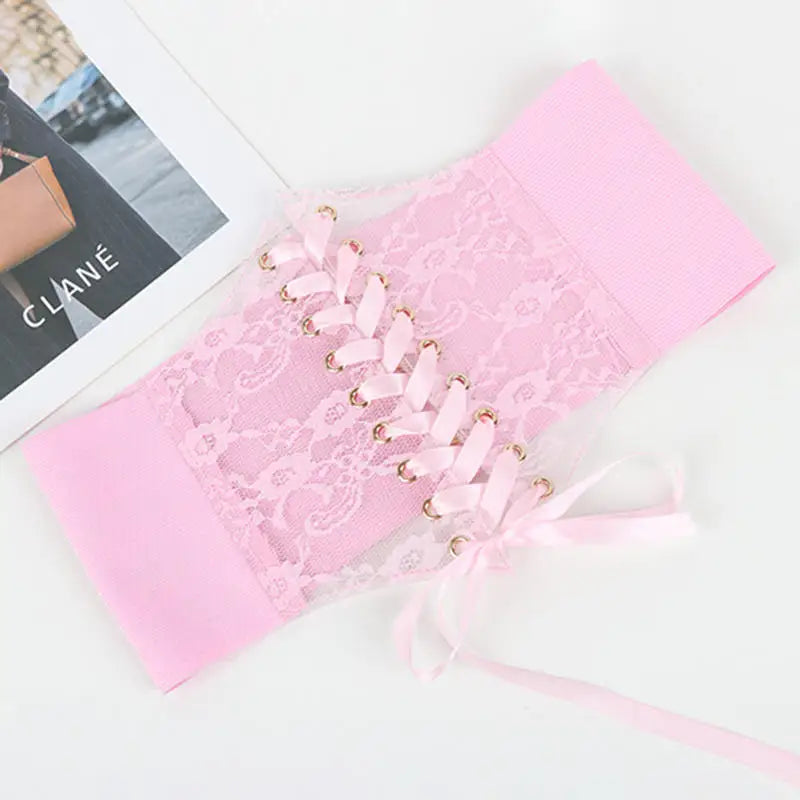 Fashionable Waistband Women's Lace-up Corset Belt, Retro Style For Ladies Suitable For Casual Wear And Special Occasions