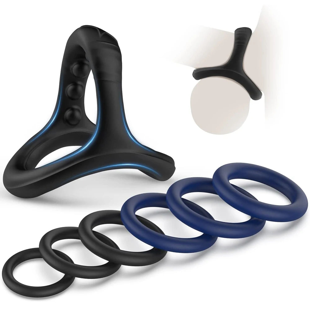 Cockring Penis Cock Ring on for Man Delay Ejaculation Sex Toys for Men Couple Expandable Dick Genital Rings Penisring Adults