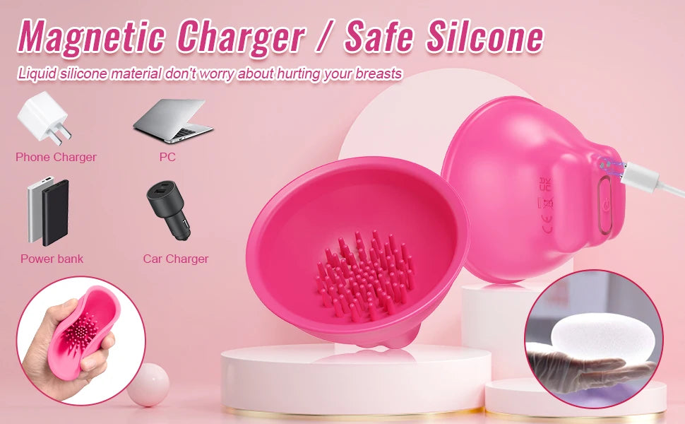 Remote Control Nipple Toys Vibrator Adult Sex Toys for Women Female Wearable Adjustable Nipple Massage Sex Toys Adult Products