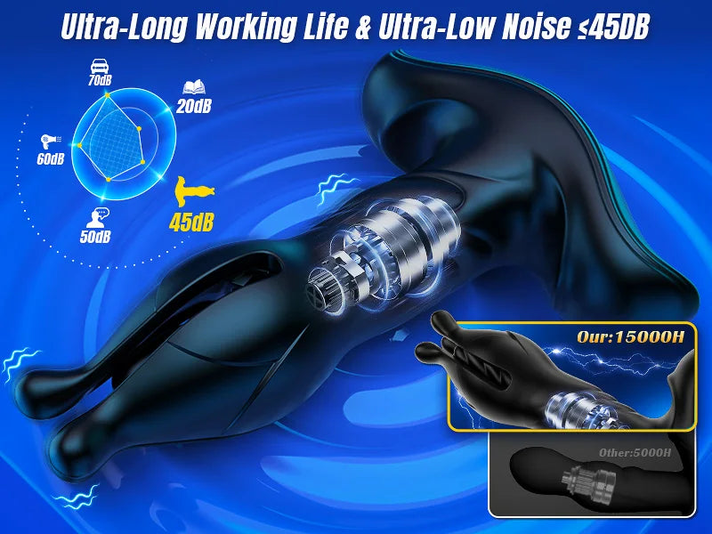 Thrusting Prostate Massager Vibrator Remote Control 9 Tension Shock Flapping Vibrating Anal Butt Plug Sex Toys for Men Women