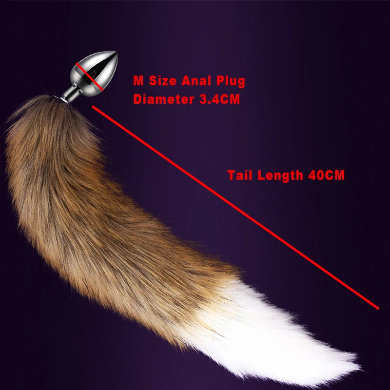 Exotic Accessories Anal Dilator Fetish Fox Tail In Ass Prostate Massager Goods For Adults Cosplay Games Butt Plug Bdsm Sex Toys