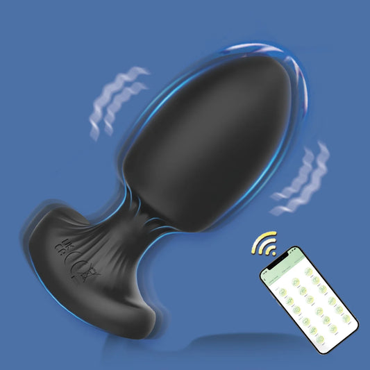Anal Plug Sex Toys Vibrator APP Remote Control Prostate Massager with 9 Vibration Silicone Butt Plug Adult Sex Toys and Games
