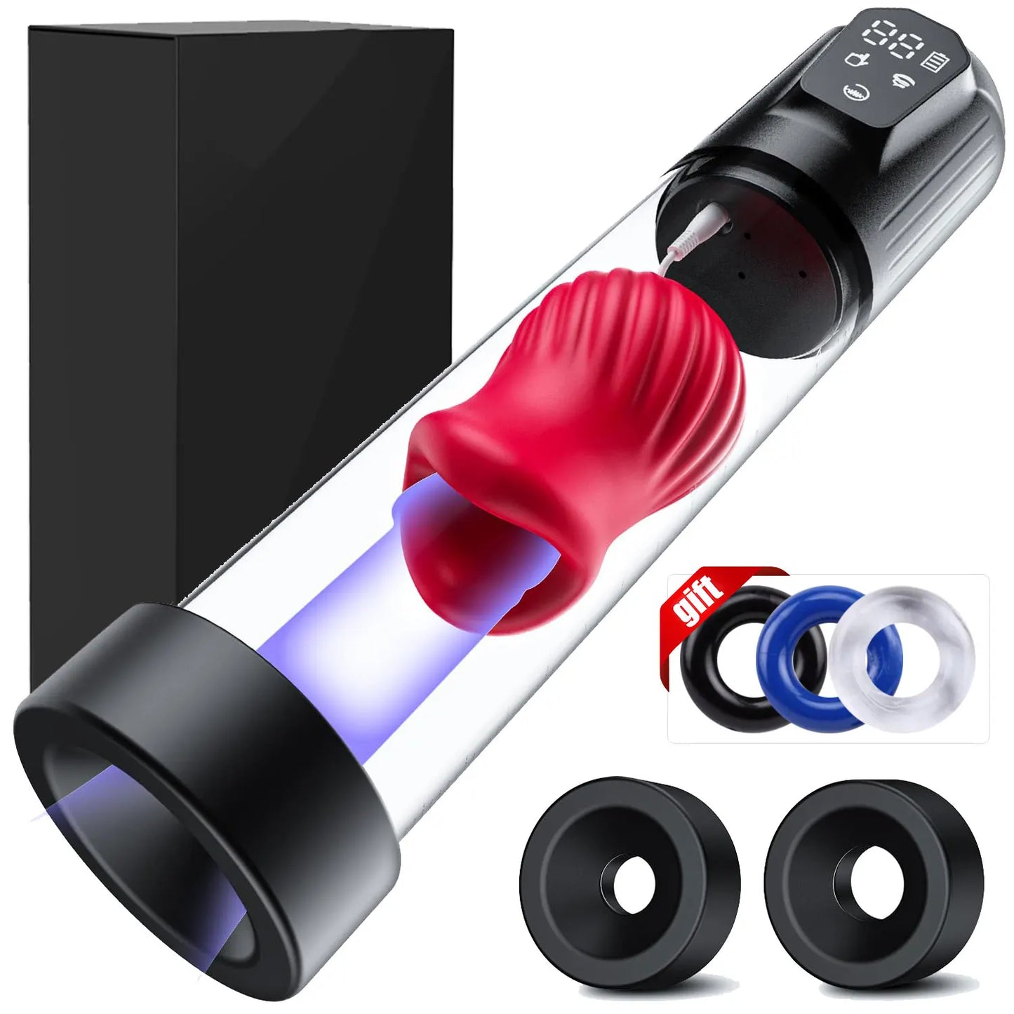 Electric Penis Pump with 5 Suction 6 Training Modes Automatic Male Masturbator LCD Pumps Enlargers Ault Sex Toys For Men