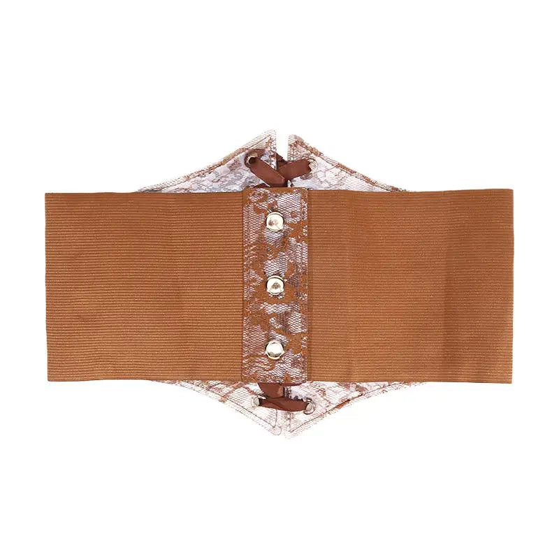 Fashionable Waistband Women's Lace-up Corset Belt, Retro Style For Ladies Suitable For Casual Wear And Special Occasions