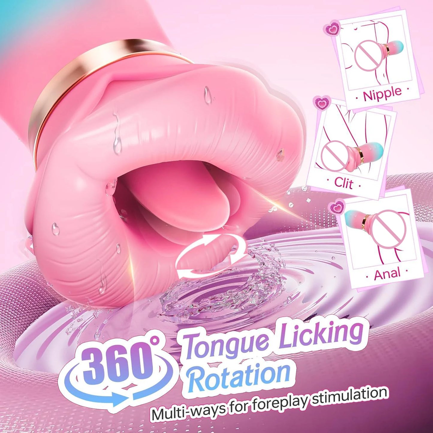 Sucking Vibrator Tongue Licking Sucker Female Oral Clitoris Nipple Stimulator APP Control Vibrating Vacuum Sex Toys for Couples