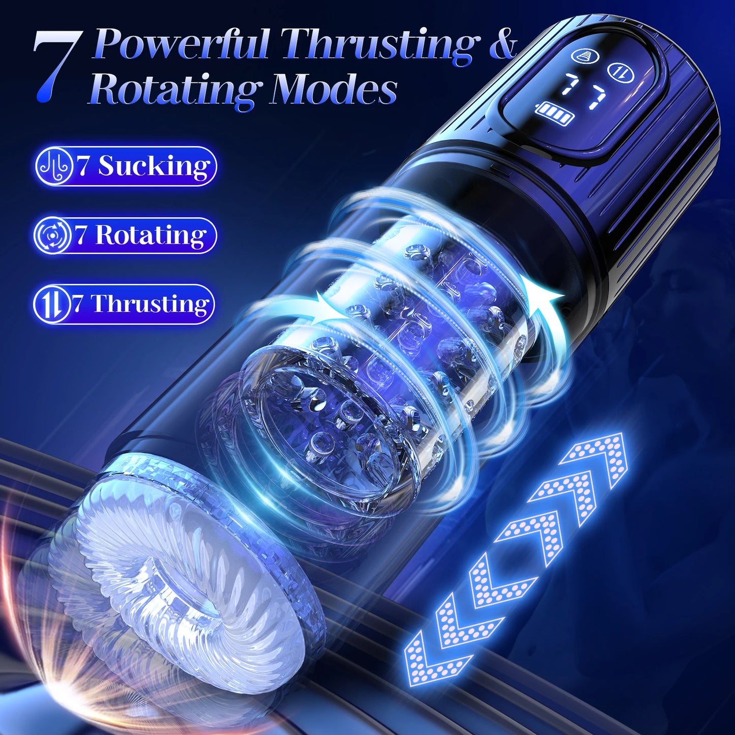 Sex Toys for Men Automatic Thrusting Rotating Male Masturbator APP Control Stroker Sucking Blowjob Waterproof Penis Pump