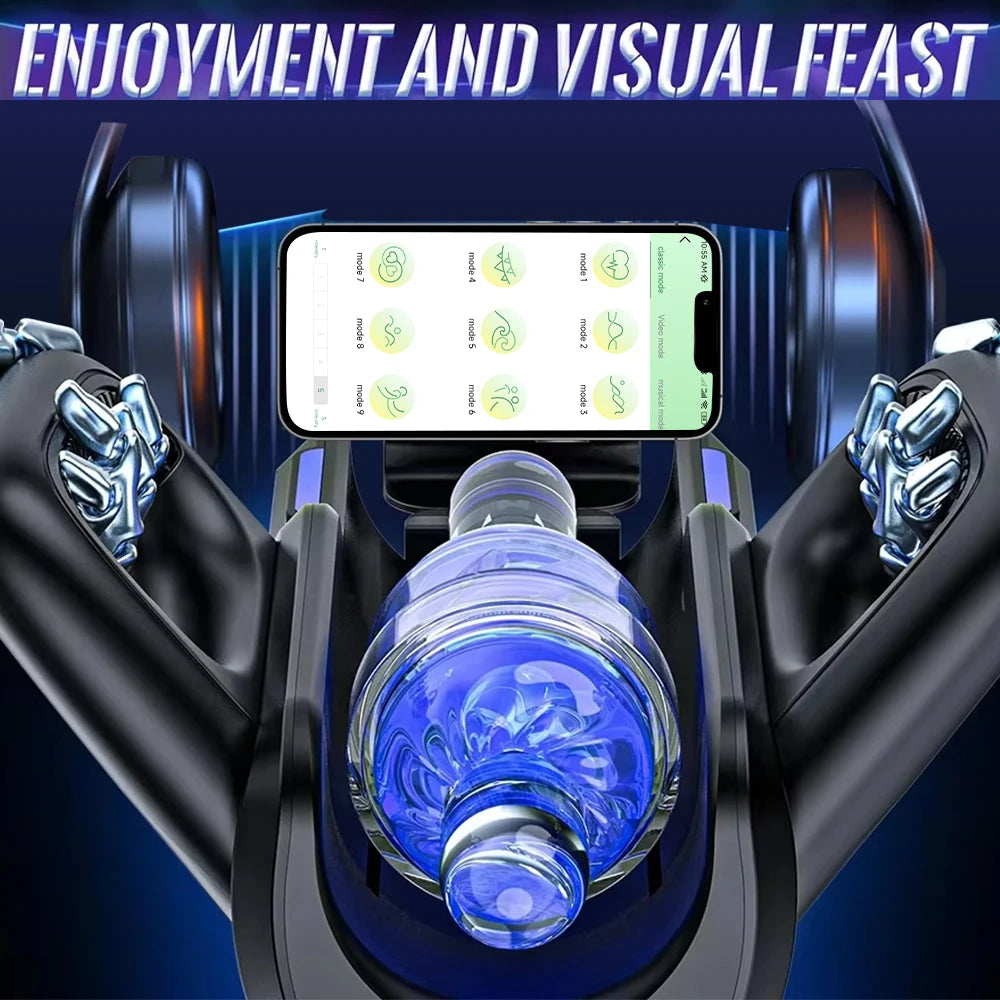 Dual Handles Leten King Sex Machine Electric Thrusting Male Masturbator Orgasm Adult Toys Penis Stimulator
