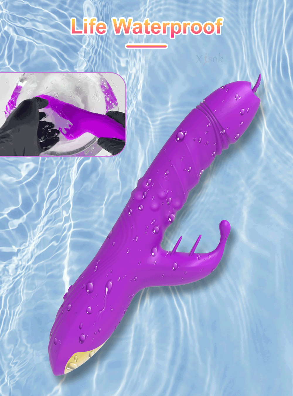 Rabbit Vibrator G-Spot Vaginal Stimulator Telescopic Clitoral Female Masturbator Massager Licking Dildo Adult Sex Toys for Women
