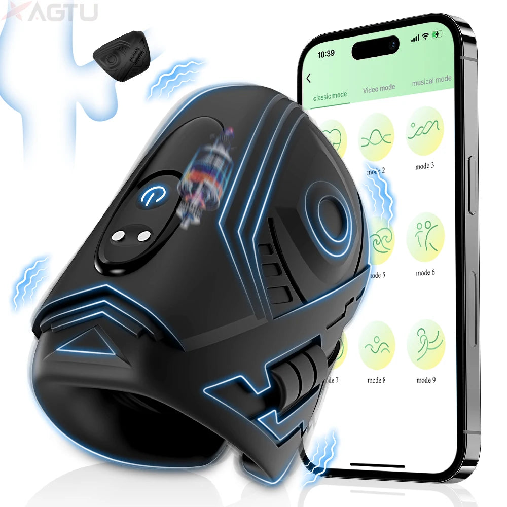 Sex Toys for Men Male Masturbator APP Penis Training Vibrator Vibrating Sex Toy Strokers Glans Trainer Stimulator Sex Machine 18