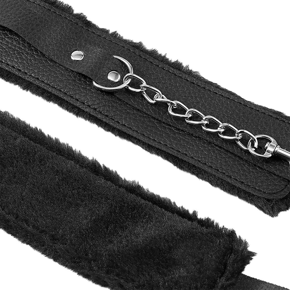 BDSM Neck to Wrist Restraints Bondage Set Adjustable Bondage Set Bed SM Games Play Sex Toys for Women Couples ﻿Adult Goods 18+