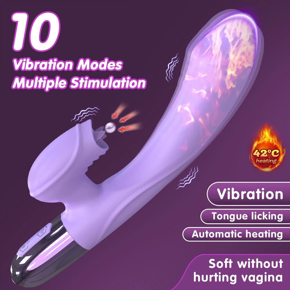 Rabbit Vibrator For Women Powerful G Spot Telescopic Rotating Clitoris Vagina Stimulator Female Masturbator For Adult Sexy Toys