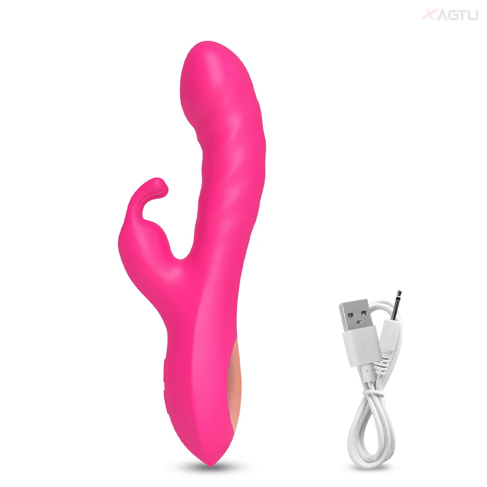 Rabbit Vibrator for Women G Spot Dildo Nipple Clitoris Stimulator Massager Adults Masturbator Female Sex Toy for Adults 18
