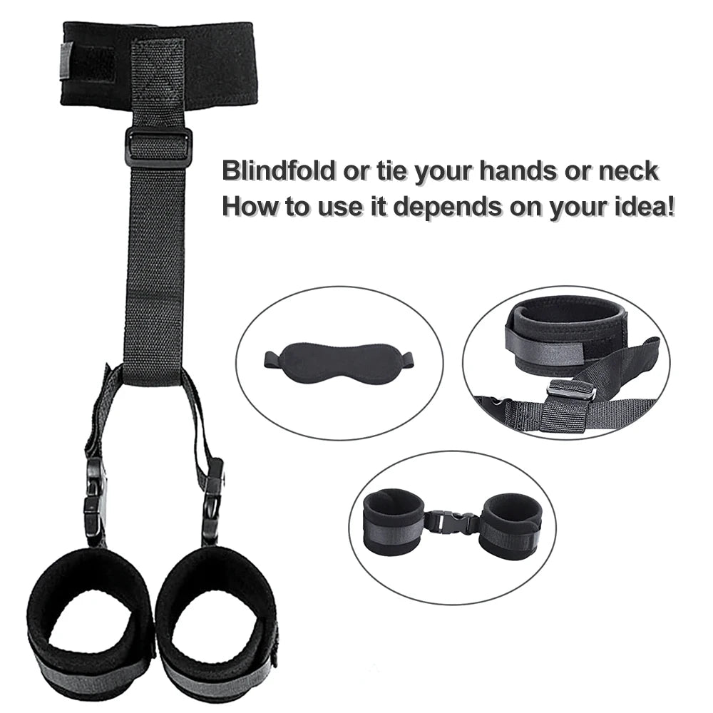 S&M Bed Bondage BDSM Bondage Kits Erotic Toy Restraint Set Sex Toys For Women Couple Binding Whip Anal Plug Handcuffs Adult Game