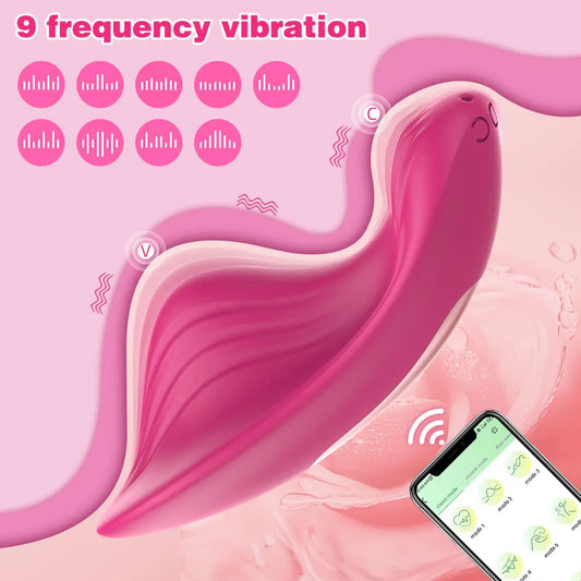 Sex Toys Panty Wearable Vibrator  APP Control Clitoral Vibrators with 9 Vibration Modes G Spot Butterfly Vibrator for Couples