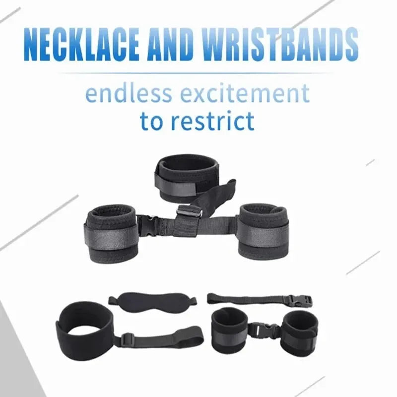 BDSM Couple Nylon Sex Toys Bondage Gear Restraints Women Collar Fetish Sex Products Adult Games Slave Neck Handcuffs Sexshop