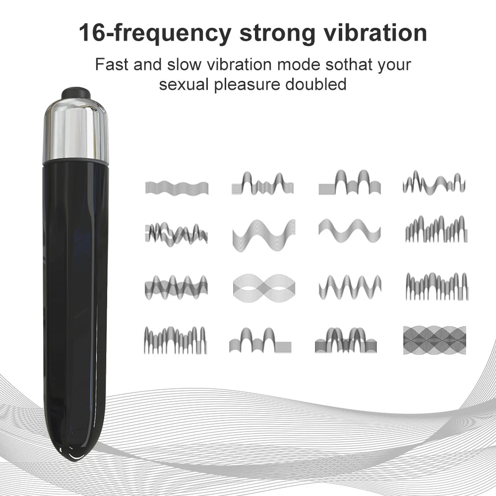 16 Speeds Bullet Vibrators For Women Finger G-Spot Clitoris Stimulator Vibrating Erotic Sex Toys Lipstick Masturbator female