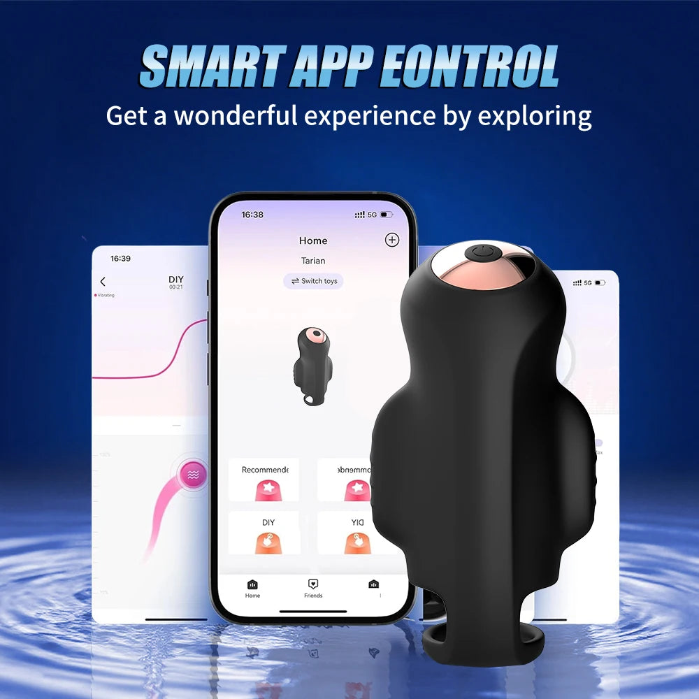APP Control Vibrator for Men Penis Delay Trainer Male Masturbator Glans Stimulater Massager Men Vibrator Sex Toys Adult Goods