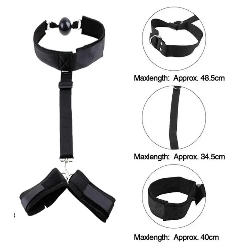 Mouth Ball BDSM Bondage Restraints Handcuff for Woman Couples Handcuffs Fetish Bondage Restraints Adult Games Erotic Sex Toys