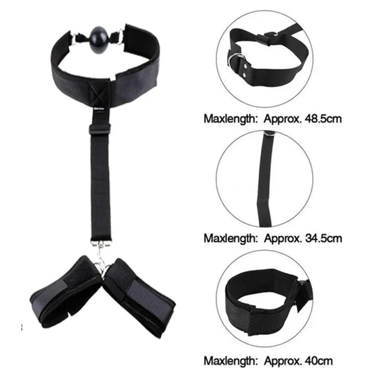 Mouth Ball BDSM Bondage Restraints Handcuff for Woman Couples Handcuffs Fetish Bondage Restraints Adult Games Erotic Sex Toys
