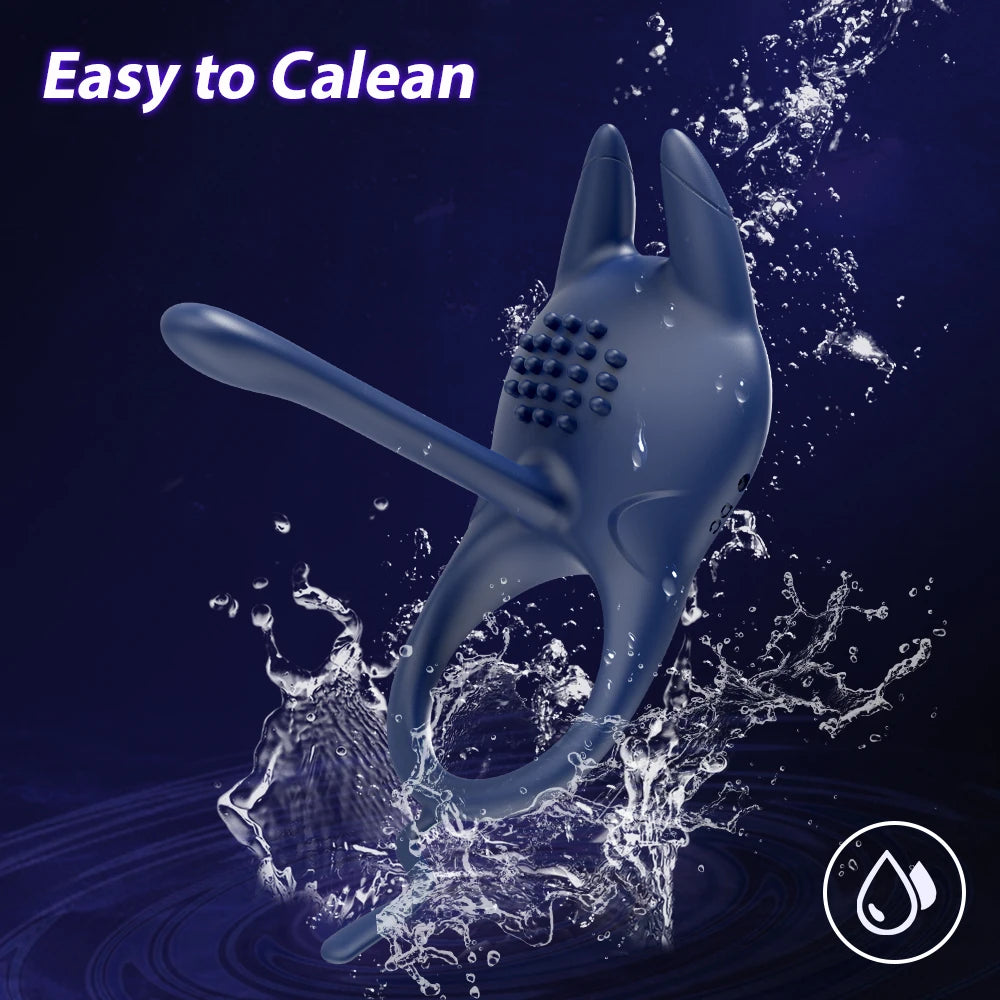 Vibrating Cock Ring for Men Delay Ejaculation Penis Ring Male Penis Massager Vibrator Clitoral Stimulation Sex Toys for Couples