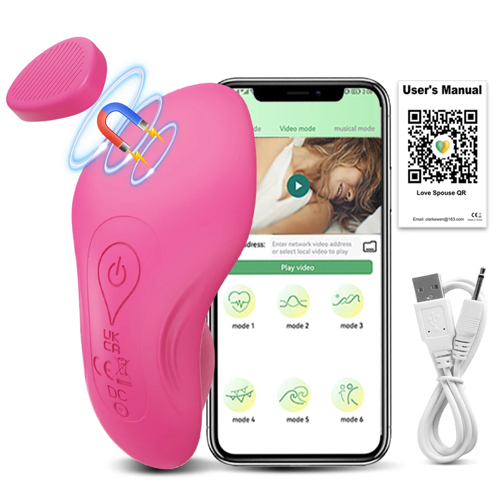 APP Wearable Vibrator for Women Bluetooth Control Egg Clit Stimulator Magnetic Wear Vibrating Female Masturbator Sex Toys Adults