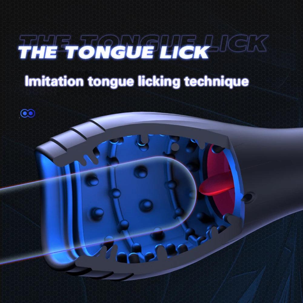 Male Masturbators Cup Vibrator Adult Sex Toys For Men Gay Vagina Pocket Pussy Oral Blowjob Penis Massager Tongue Glans Trainer