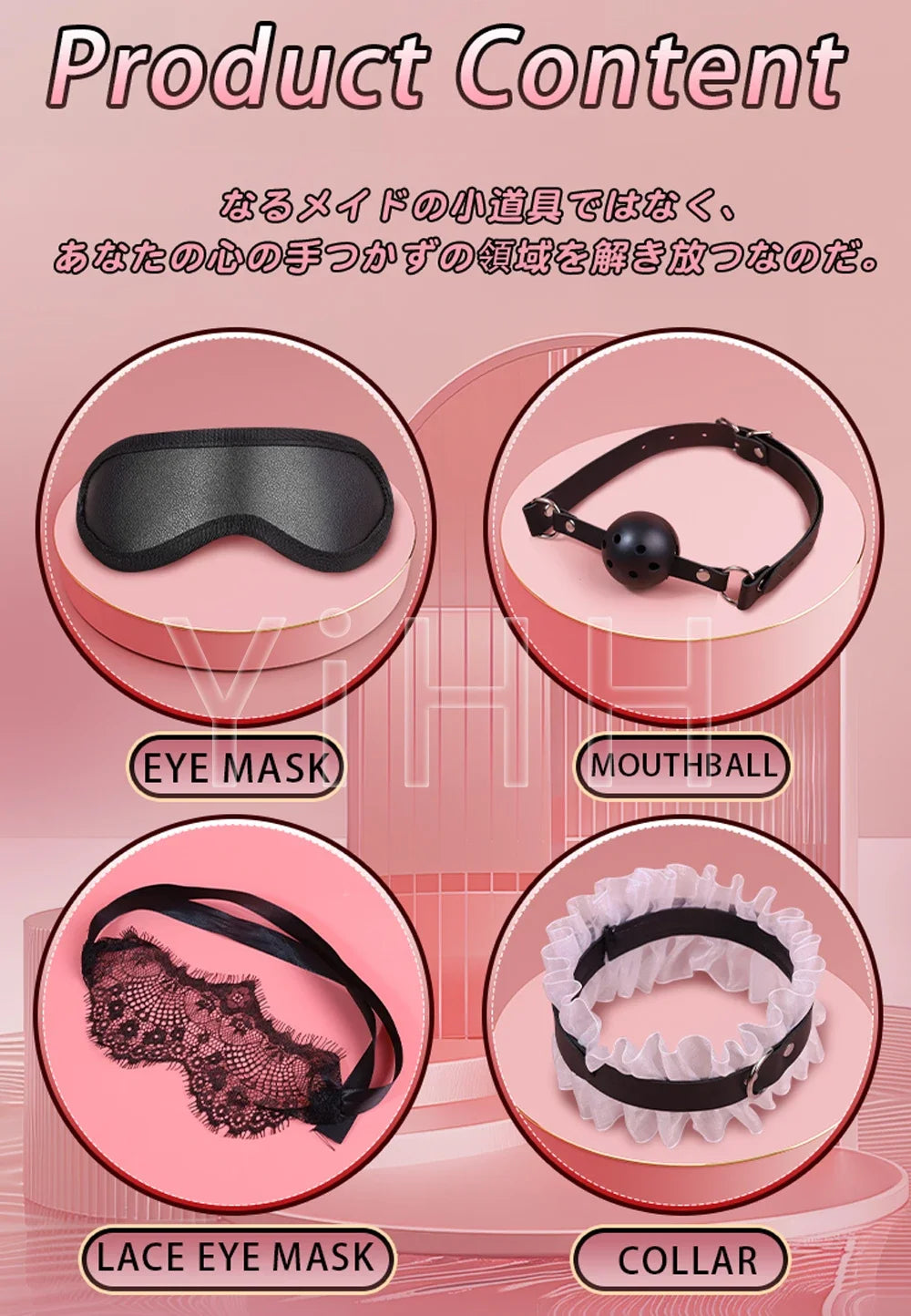 Sexy Leather BDSM Kits Handcuffs Whip Gag Nipple Clamps Lace Sex Bondage Set Sex Games Sex Toys For Couples Erotic Accessories