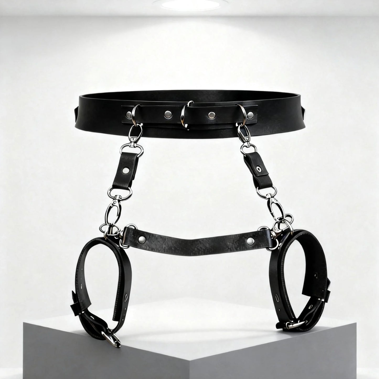 BDSM Bondage  Women's Pop Punk Belt Binding Belt  Handcuffs Bondage Kit  Role Sex Toys For Couples