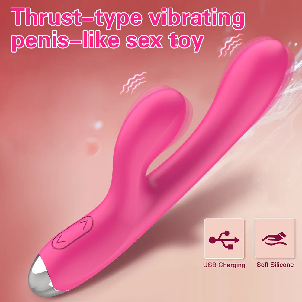 Rabbit Vibrator Realistic Dildo Sex Toys for Women 10 Vibration G Spot Clitoral Vibrators Stimulator Sextoy for Adults Goods 18+