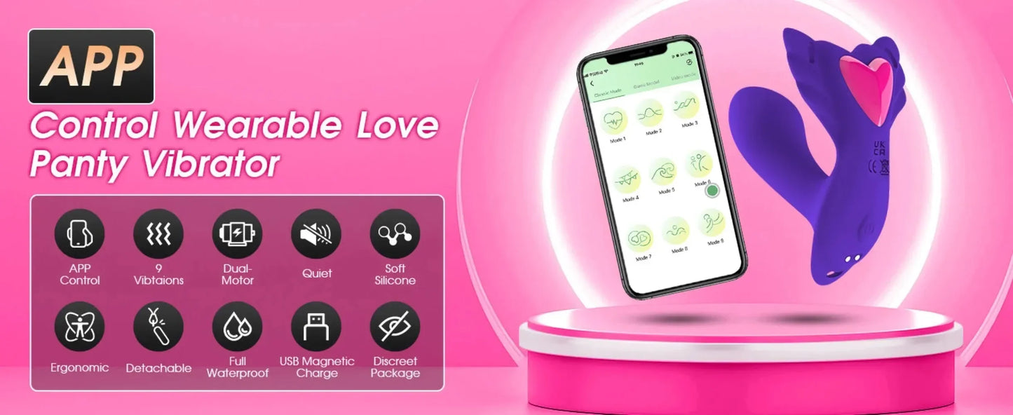 APP Control Panty Wearable Vibrator for Women Insert Dildo Clit Stimulation G Spot Massager Adult Sex Toys Sexual Pleasure Tools