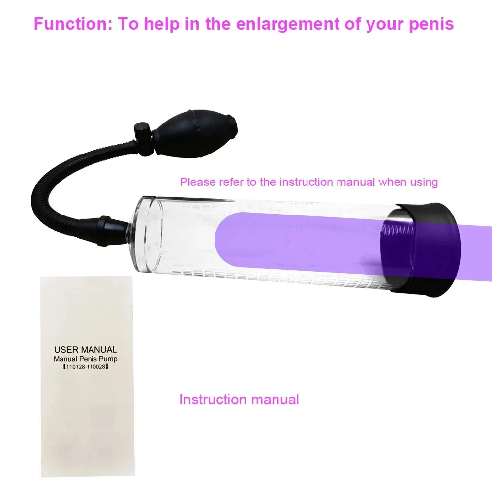 Effective Penis Pump Enlargement Vacuum Dick Extender Men Sex Toy Powerful Vacuum Pump Increase Length Enlarger Adult Product