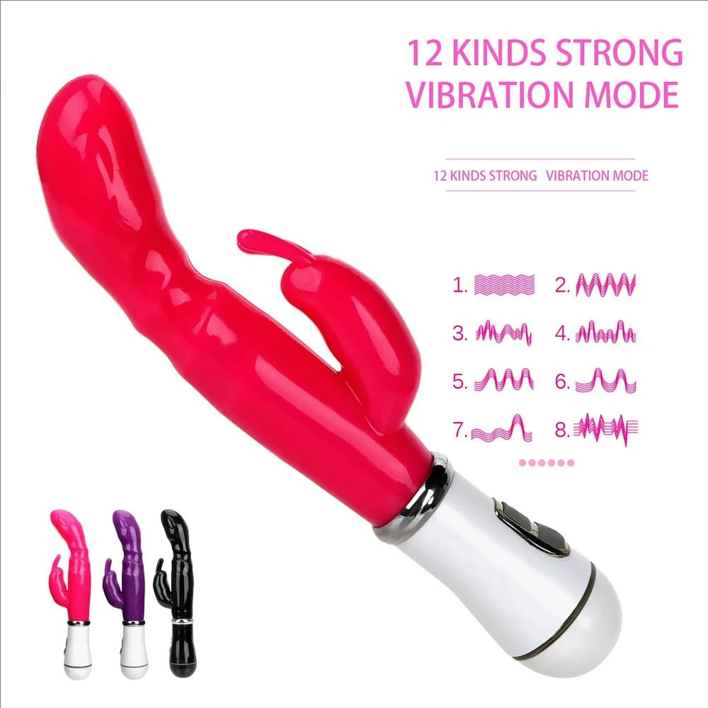 Powerful Rabbits Vibrators Vagina Clitoris Stimulator Double Head G-Spot Massager Sex Toys For Women Female Masturbator Sex Shop
