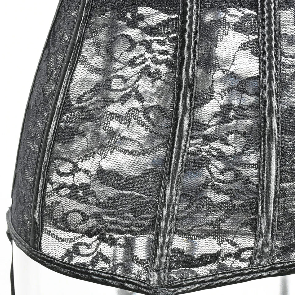 Corset Sexy Gothic Clothing Underbust Bustiers Lace Slimming Sheath Corsage Modeling Strap Waist Bodice for Women Plus Size