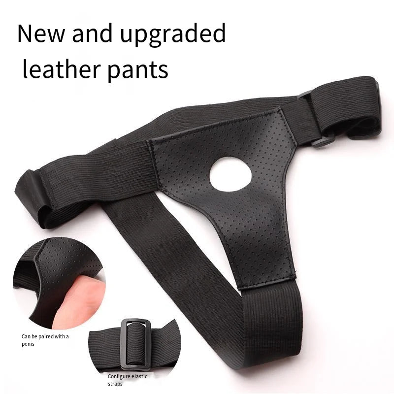 New Black Leather Dildos Pants Erotic Sex Toys for Lesbian Wearable Penis Panties Strap on Adult Game