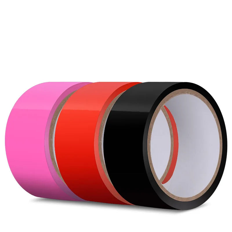 BDSM Bondage Tape PVC Inviscid Binding Tape Electrostatic Static Adsorption Duct Tape for BDSM & Adult Play Restraints
