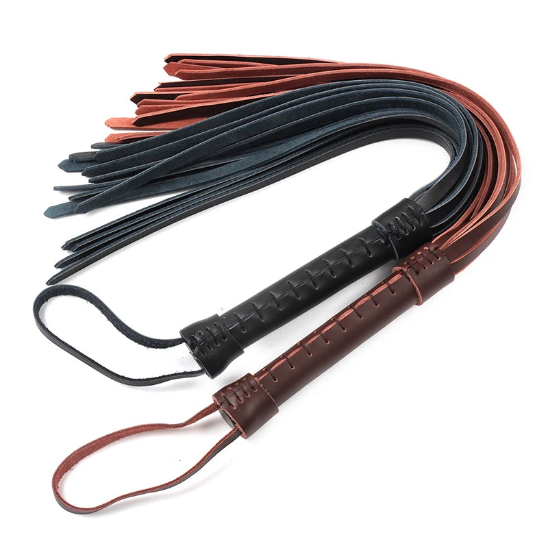 Erotic Leather Flogger BDSM Butt Whipping Adult Sex Games Flirting Crop Outdoor Training KnightHorse Whips Party Supplies