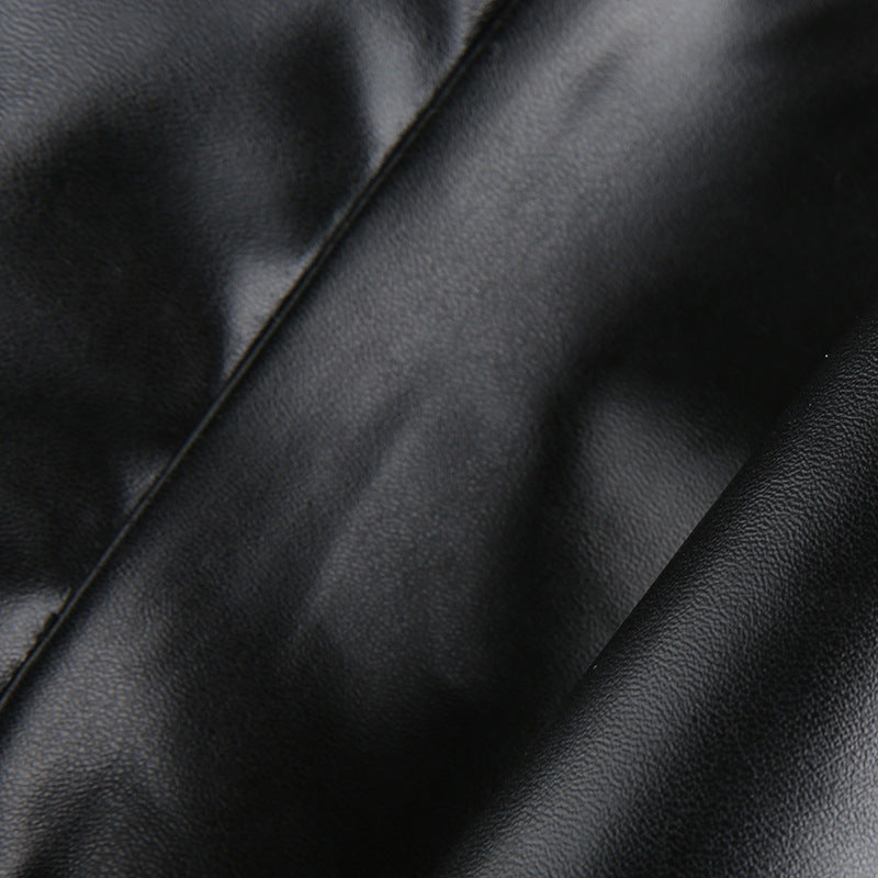 Women's Corset Sexy Black PU Leather Bustier Crop Top Fashion Lady Sleeveless Strap Camis Clubwear Summer Low-cut Slim Camis