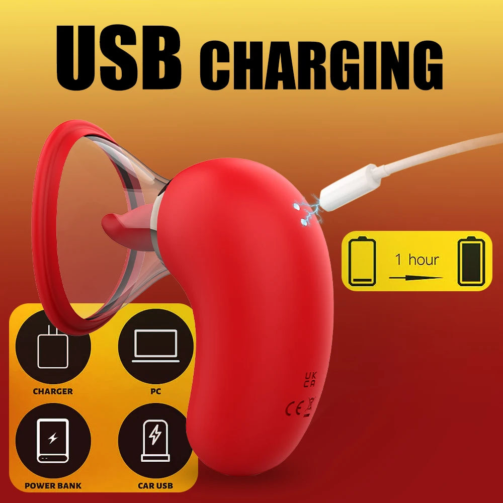 New wireless app woman nipples clitoris licker tongue vibrator orgasm vagina sucking stimulator masturbator sex toys for couples