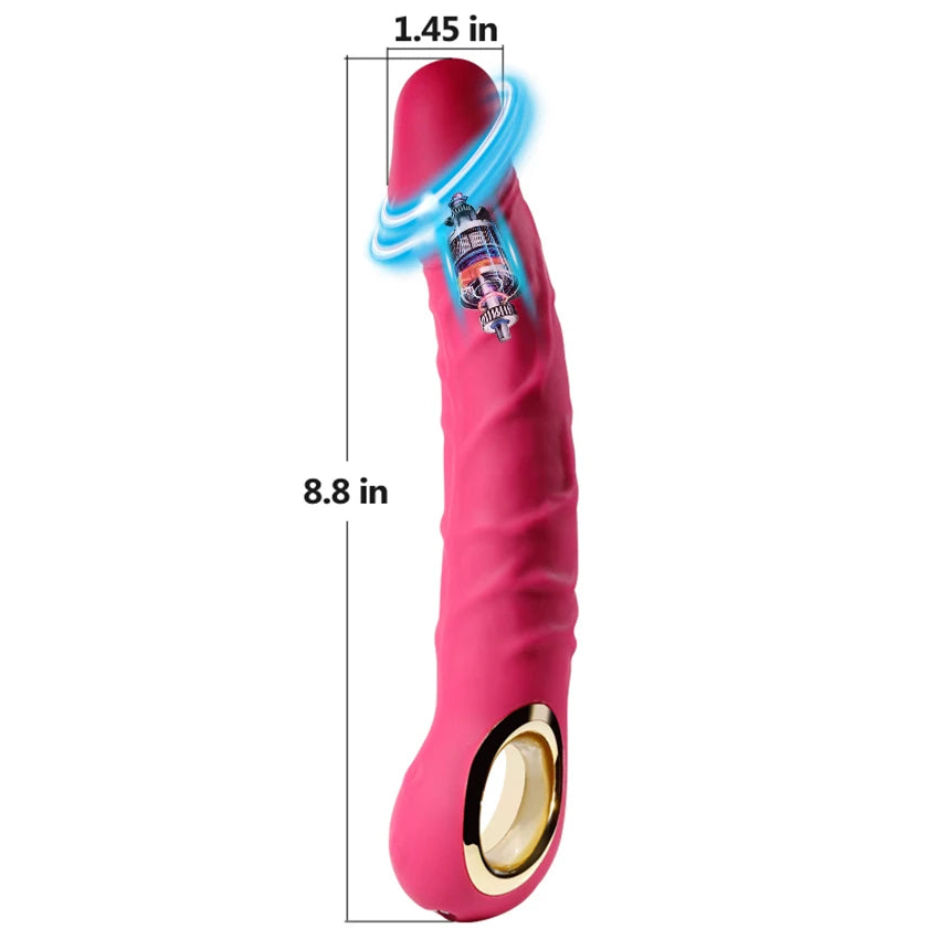 Vibrator Dildo G Spot with Female Stimulator Big Penis Anal Plug Adult Realistic Man Real Penis Sex Toys for Women 10 Modes