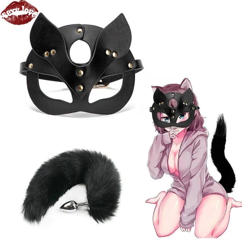 BDSM Adult Hip-hop Sex Toy with Mouth Plug Collar  Neck Cover Solid Silicone Mouth Ball Buckle Set Full of Suffocating Feeling