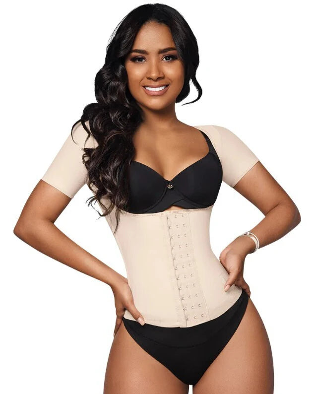 Corset Reducing Shaper Colombian Waist Trainer fo Women Shapewear High Compression Girdles Slimming Flat Sheath Sleeved Corset
