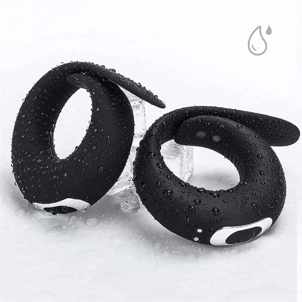 Strong Penis Cock Ring Male Masturbator Tools Sexy Toys Vibrating Rings Delay Ejaculation Stimulator Sex Toys For Men Couple 18+