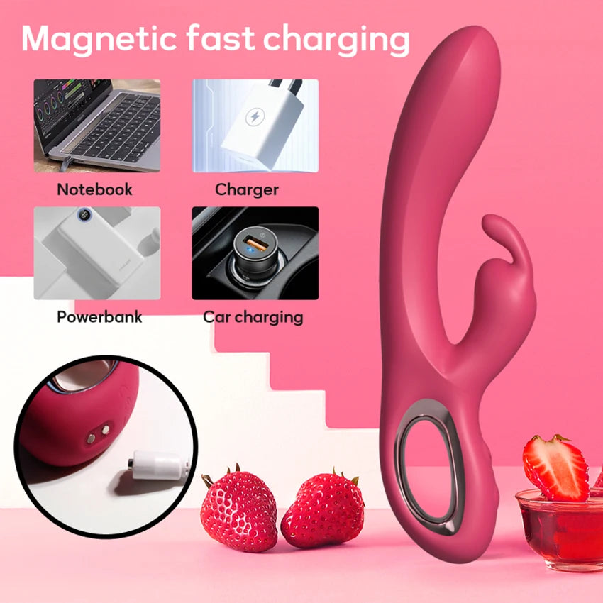 Rabbit Vibrator For Women G Spot Clitoris Stimulator 10 Speeds Female Vaginal Masturbator Dual Motors Dildo Sex Toys for Adult
